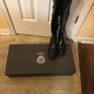 Vince Camuto string up leather boots